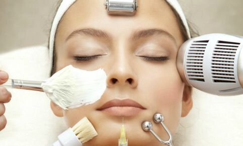 facelift with material cosmetology